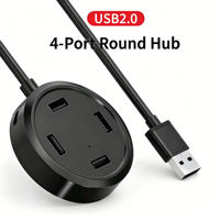Adaptateur Hub USB Rond 4 Ports USB2.0/USB3.0 5Gbps Haute Vitesse Répartiteur Câble 1,2m pour Ordinateur Portable PC Bureau Maison En Stock