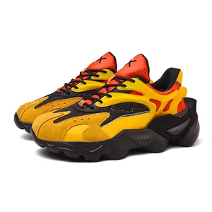 2023 Nieuwe Mode Oem Odm Custom Oranje Speciale Zool Lichtgewicht Heren Sneakers Casual Sportschoenen Hardloopschoenen