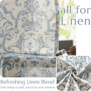 <span class=keywords><strong>Rideaux</strong></span> filtrants la lumière en mélange de lin, 2 pièces, style <span class=keywords><strong>baroque</strong></span>, brocart vintage - Product Image 3