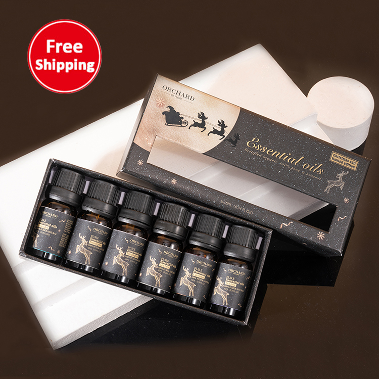 Рождественский набор из черного золота, органическое 100% чистое эфирное масло для диффузора, увлажнителя, массажа, ароматерапии, ухода за кожей и волосами