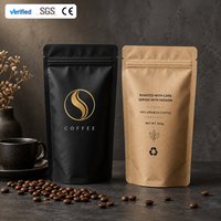Sacs d'emballage personnalisés en gros pour café, qualité alimentaire, résistants à l'humidité, autoportants, sacs Mylar avec fermeture éclair pour poudre de café