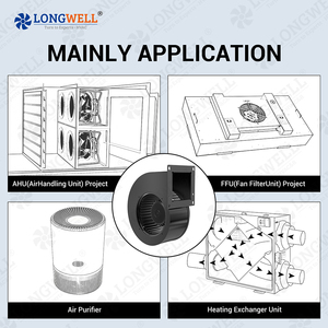 Longwell bán buôn 120 mét hiệu quả cao <span class=keywords><strong>AC</strong></span> 230V quạt ly tâm Blower cho HVAC và hệ thống thông gió - Product Image 5