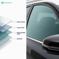 Película de Nanocerámica Azul Verde Azulado para Ventanas Laterales y Parabrisas Delantero, 70% VLT, IR 85, UV 99, Venta al Por Mayor de Fábrica, OEM