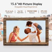 Cadre photo numérique couleur personnalisée 15,6 pouces, écran HD 1920*1080, Android WiFi 32 Go, pour photos et vidéos via Vphoto
