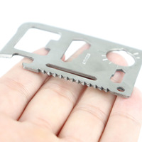 JK-kd-001 Carte multifonction 11 en 1 pour activités de plein air, outil tactique de survie, outil utilitaire de poche, carte multi-outils