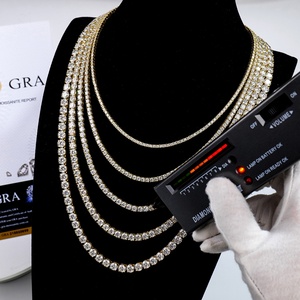 Chaîne à maillons en argent 925 plaqué or 18 carats Xingyue, 2-6 mm, bijoux fins pour la vente en gros, collier en moissanite pour cadeaux - Product Image 3