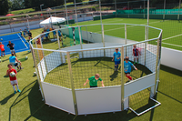 Cage de football miniature professionnelle, équipement de terrain de football, cage de football Panna, terrain de football miniature extérieur à vendre