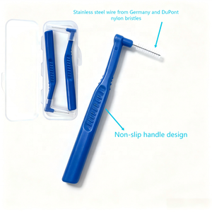 Brosse <span class=keywords><strong>interdentaire</strong></span> en forme de L, taille personnalisée, logo, poils en nylon, vente en gros, directement de l'usine - Product Image 6