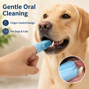 Brosse à dents pour animaux de compagnie en PVC, poils doux, soin des gencives, couleur unie, brosse de nettoyage des dents pour chien - Product Image 5