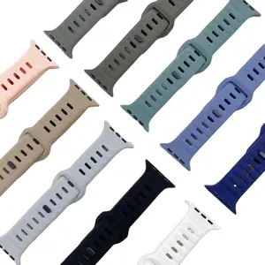 Bracelet de montre intelligent en caoutchouc de haute qualité Bracelets de montre en silicone pour Apple Watch Series 7 Band