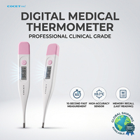Termometer Digital, pengukur suhu Oral elektronik layar LCD rumah portabel OEM bersertifikasi CE untuk anak-anak dewasa
