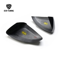 Cubierta de Espejo Retrovisor Delantero de Fibra de Carbono Seca, Tipo Adhesivo, para Audi A1/POLO 2019-2022, Piezas de Modificación Exterior