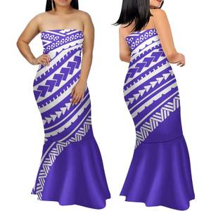 Toptan polinezya Tonga tasarım zarif tüp üst Fishtail elbiseler büyük insanlar boy 8XL temizleme Mermaid elbise kulübü için - Product Image 4