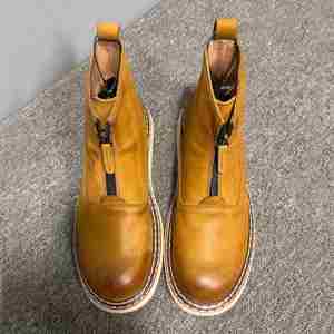 Men's Motorcycle <b>Boots</b> Stylish New Leather <b>Boots</b> for Street Walking Style Casual Shoes High Quality Retro Ankle <b>Boots</b> - Product Image 1