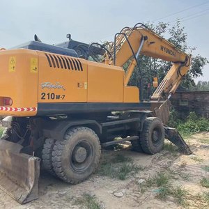 Excavadora Usada de 21 Toneladas de Tamaño Mediano Hyundai 210W-7 con Buen Rendimiento, Precio Económico, Excavadora de Ruedas Usada Hyundai, Más Vendida - Product Image 2