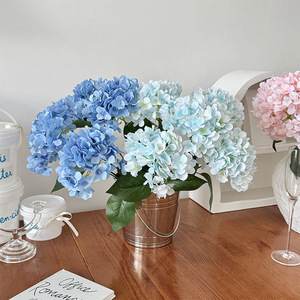 Hot Sale Cheap Realistic <b>Artificial</b> <b>Flower</b> 48cm Height 5 Heads Silk Hydrangea Wedding Decoration <b>Artificial</b> <b>Flowers</b> - Product Image 2