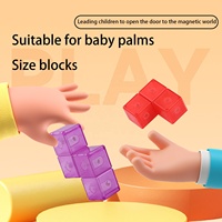 Ensemble de blocs de construction cubes magnétiques polyvalents à modélisation 3D pour enfants avec cartes de guidage en plastique durable