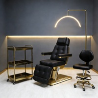 Lit de massage électrique de luxe réglable et chauffant en mousse à mémoire de forme pour soins du visage et esthétique