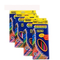 Lot de crayons de couleur en plastique personnalisables avec logo, 7 pouces, 12/24/36/48 pièces, pour étudiants, vente en gros, Lapis De Cor