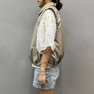 Tamaño personalizado invierno Puffer Gilet Turn Down Collar mujeres <span class=keywords><strong>pluma</strong></span> <span class=keywords><strong>de</strong></span> <span class=keywords><strong>ganso</strong></span> con cremallera - Product Image 2