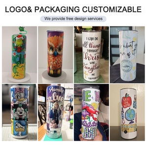 Vasos de sublimación 20 Oz Impresión de transferencia térmica Diyy 20 oz Vaso de sublimación Vaso de botella de acero inoxidable de doble pared - Product Image 3