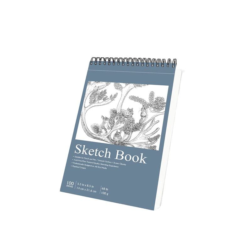 Libro De Dibujos En Espiral Simple Sobre Fondo Blanco | Foto Premium