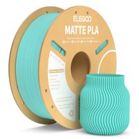 Filamen PLA Matte Berwarna ELEGOO untuk Printer 3D FDM, Pencetakan Kecepatan Tinggi, Gulungan Rapi, Bau Rendah, Akurasi Dimensi