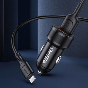 Chargeur de voiture Kakusiga 2xUSB 5V 2.4A Charge rapide avec câble - Product Image 3