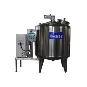Cooler horizontal holding liquid immersion cooling agitator milk buffer tank