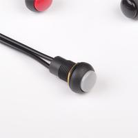 Interrupteur à bouton-poussoir Toowei Horn A4126 2 broches Mini interrupteur 12 mm 250 V 3 A Étanche Momentané Depuis le réinitialisation Non verrouillable
