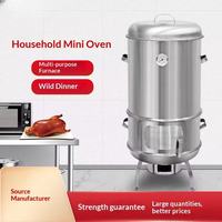 Four à charbon portable en acier inoxydable pour extérieur - 40 cm x 91 cm - Capacité de cuisson 10-20 kg
