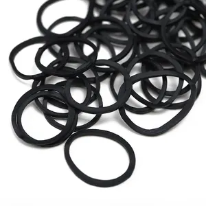 High Quality Rubberbands Solid Mini Black Reusable Rubber Band For Office School