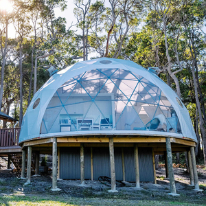 Dôme géodésique de luxe pour glamping en plein air, 6 m, en PVC transparent, avec salle de bain - Product Image 3