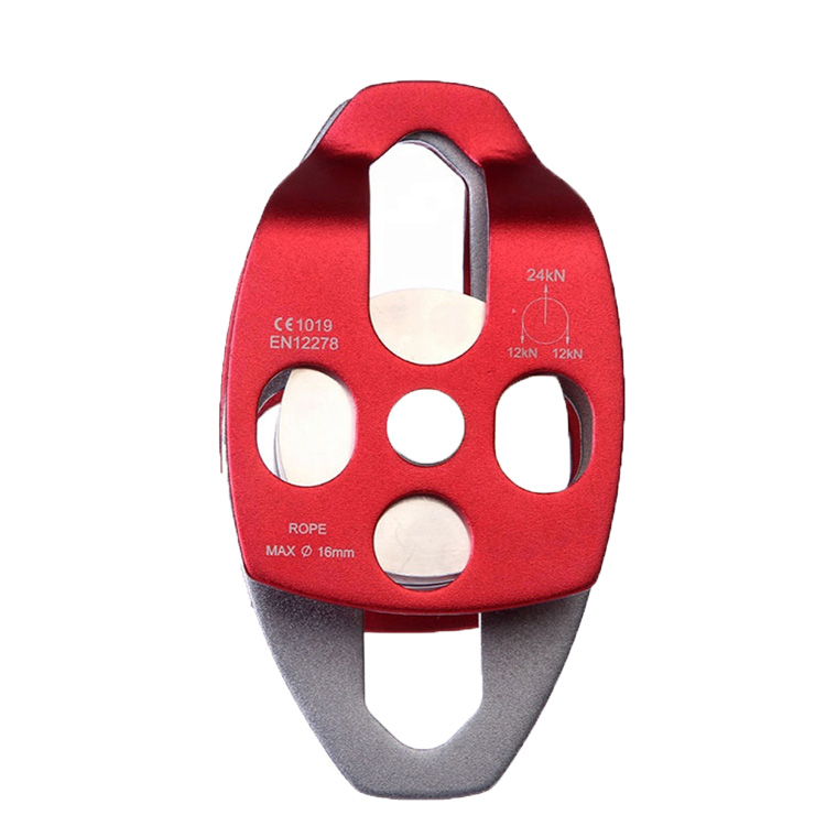 Высокое качество 24kN алюминиевый такелаж тяга спасательное арбористское дерево скалолазание двойной шкив