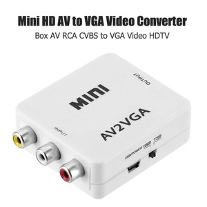 Mini Convertidor Av2Vga, Salida de Audio Rca a Vga, 1080p 720p, con Cable de Alimentación USB - Product Image 2