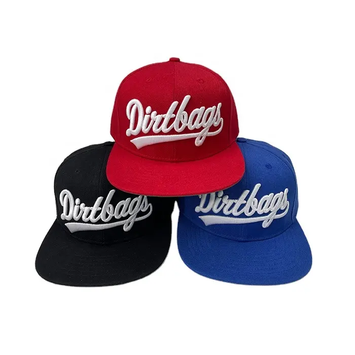 Custom Fitted Hat Unstructured Snapback Cap Yupoong Puffy 3d Puff Embroidery New Topi Era Blank Snapback Hats Caps For Men