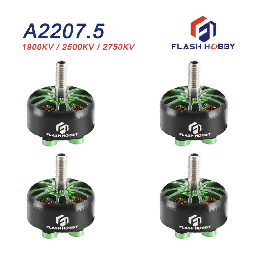 Flashobby A2207.5 2750KV 6S Three-phase Outrunner Brushless Drone BLDC Motor For 5-6 Inch FPV Racing Drone RC Aircraft Robot DIY