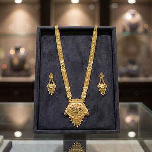 Joyería al por Mayor, Collares Largos Chapados en Oro de 14K, 18K y 24K, Diseño Floral Tradicional, Juego de Collares Largos - Product Image 2