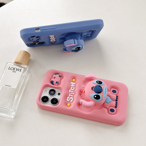 Custodia per telefono con supporto a tema Cartoon <span class=keywords><strong>Stitch</strong></span> per iPhone 15 Pro, 16 Pro Max, 15, 14, 13, 12, 11 e accessori per iPhone 17 Pro Max - Product Image 2