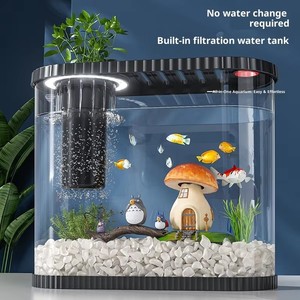 Aquarium d'eau salée nano ultra clair-Mini aquarium marin pour aquarium de bureau corail/récif - Product Image 2