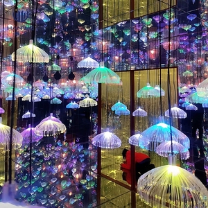 HFBH Exterior LED Farolas Radiante Festivo Navidad Halloween <span class=keywords><strong>Guirnalda</strong></span> Pantalla IP65 Motivo Luz Noche Hogar Paisaje - Product Image 4