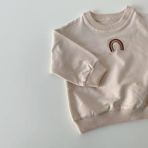 Sudadera con Capucha de Algodón para Niños, Personalizada, con Cuello Redondo, Manga Larga, Diseño de Arcoíris, para Primavera - Product Image 6