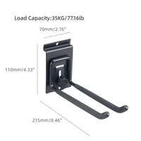 Crochets métalliques robustes en gros pour système de suspension d'outils de garage sur panneaux rainurés en PVC