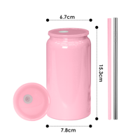 Lot de 25 gobelets isothermes en acier inoxydable de 16 oz, type bocal Mason, à double paroi, pour sublimation, avec couvercles et pailles – Expédition depuis l'entrepôt américain