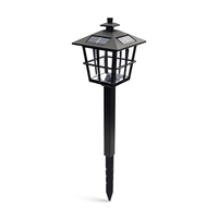 Impermeable IP65 LED Halloween Navidad Jardín Linternas Paisaje Camino Parpadeo Llama Solar Antorcha Luces