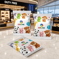 Sachets en plastique imprimés avec des personnages de dessins animés mignons, sachets thermoscellables de qualité alimentaire pour les cadeaux de fête pour enfants, mini-jouets et bonbons gélifiés