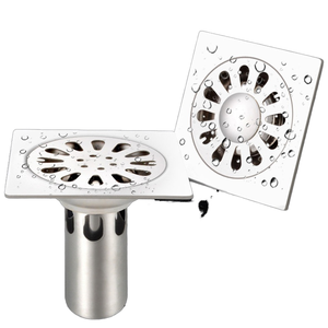 Joint d'eau profonde de vidange de <span class=keywords><strong>sol</strong></span> en acier inoxydable anti-odeur direct d'usine avec bouchon en cuivre toilettes anti-insectes multi-usages - Product Image 2