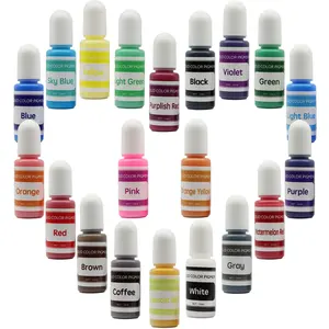 ขายส่งเม็ดสีทึบสําหรับเรซิน 20 สี 10ml ขวดสิ่งแวดล้อมเม็ดสีทึบอินทรีย์