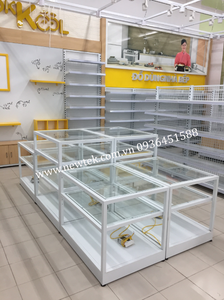 Présentoir promotionnel autoportant en verre varié pour supermarché, Vietnam OEM, présentoir moderne pour supermarché et magasin de détail - Product Image 6