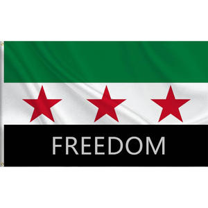 Бесплатный флаг Сирии зеленый сирийский 3x5 футов флаг Сирии Пользовательский логотип SY SYR Новый сирийский арабский Национальный флаг сирийской революции - Product Image 2